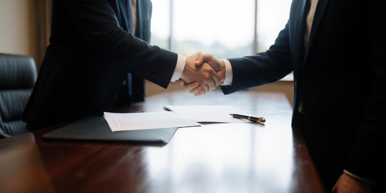 Professional handshake in a modern boardroom representing successful contract renegotiation